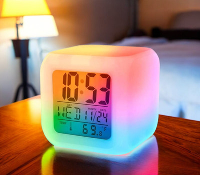 omkarzone Digital White Clock