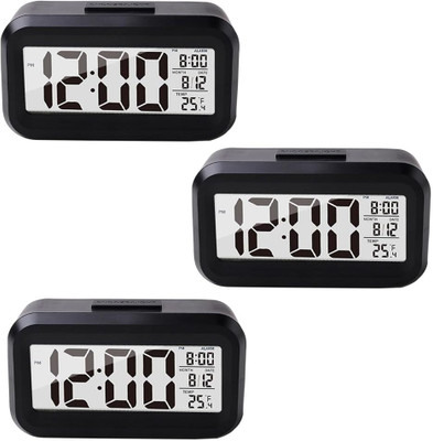 KUBER INDUSTRIES Digital Black Clock