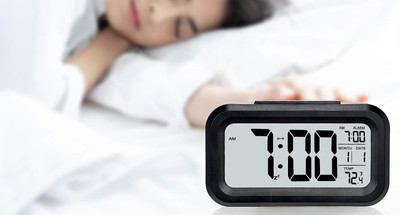 RHONNIUM Digital Black Clock