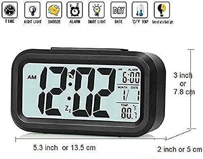 HOKAL Digital Black Clock