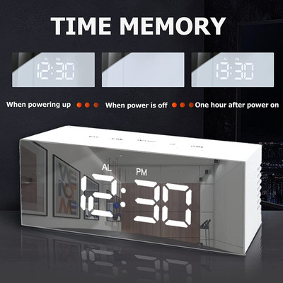 RHONNIUM Digital Black Clock