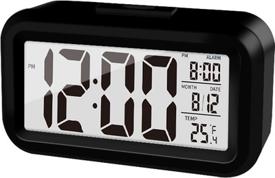 KUBER INDUSTRIES Digital Black Clock