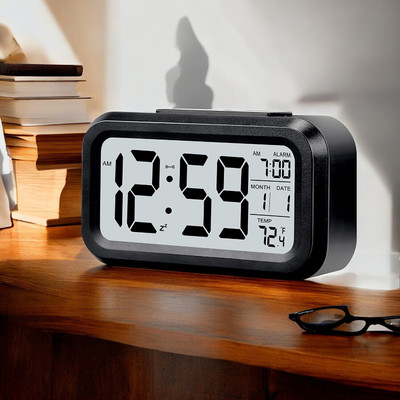 omkarzone Digital Black Clock