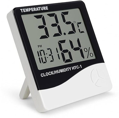 DRIJA Digital Humidity White Clock