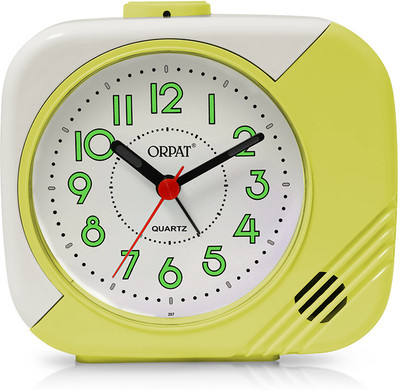 ORPAT Analog Yellow Clock