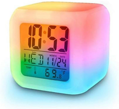 SHREE DHAR Analog-Digital color changing Clock