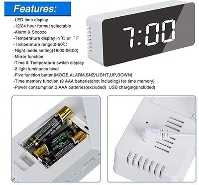 Fitaza Digital Multicolor Clock
