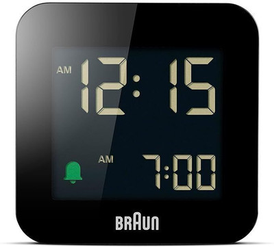Braun Digital Black Clock