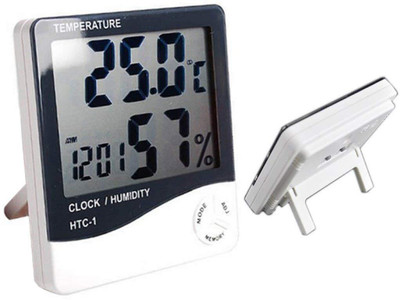 DBest Choice Digital HTC-1 Humidity meter, Thermometer for Room Temperature, humidity meter Clock