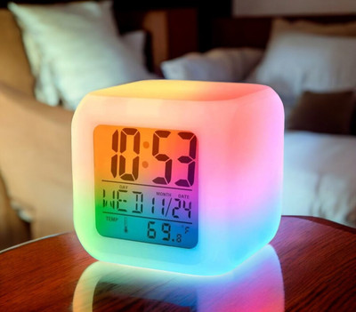 omkarzone Digital White Clock