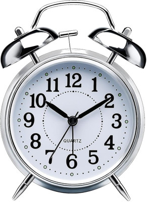 GT-Rex Analog Silver Clock