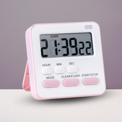 Lellow Digital Pink Clock