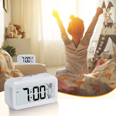 RHONNIUM Digital White Clock