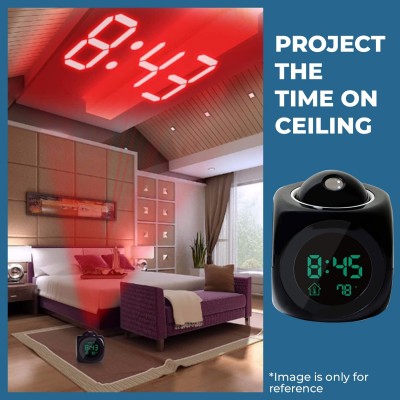 RHONNIUM Digital Black Clock