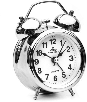 Meenamart.com Analog Silver Clock