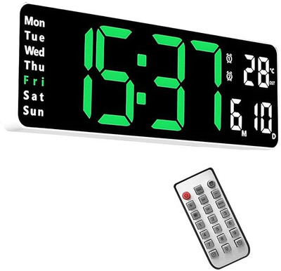 VGmax Digital Green Clock
