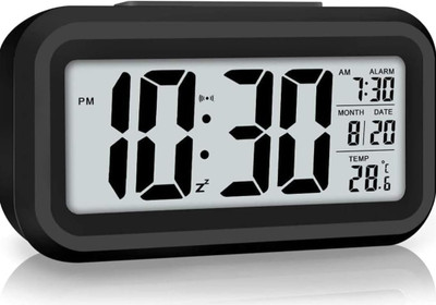 AVEE Analog-Digital Black Clock