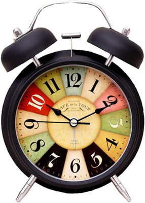 Prachi Analog Black Clock