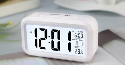RHONNIUM Digital White Clock