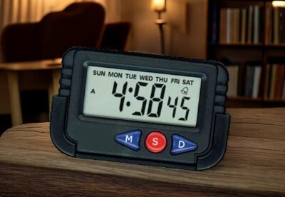 omkarzone Digital Black Clock