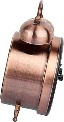 Krunal Enterprise Analog-Digital Copper Color Clock