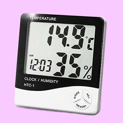 vertair Digital White Clock