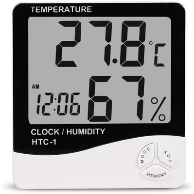 ZemPark Digital White Clock