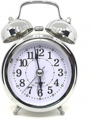 KH Store Analog Silver Clock