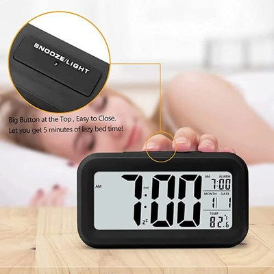 RHONNIUM Digital Black Clock