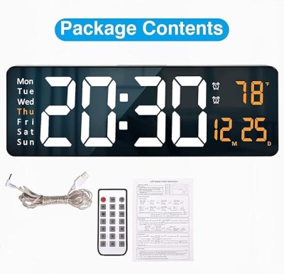 HARSH MART Digital Black Clock