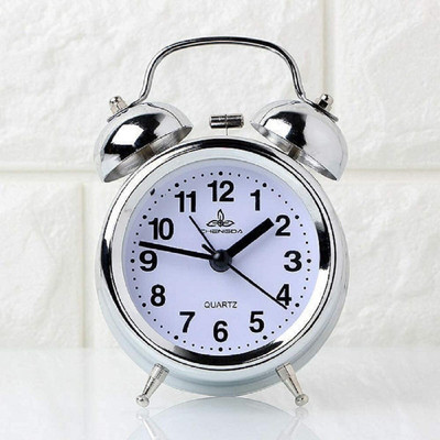 FIVANIO Analog Silver Clock