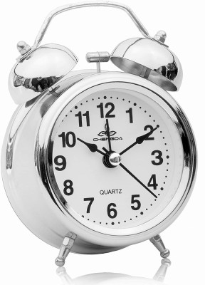 HVG TRADERS Analog Silver Clock