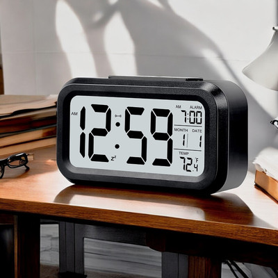 omkarzone Digital Black Clock