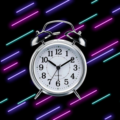 ONEKLIK Analog Silver Clock