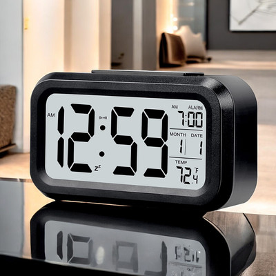 omkarzone Digital Black Clock