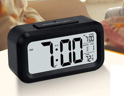 VOLTegIC Digital Black Clock