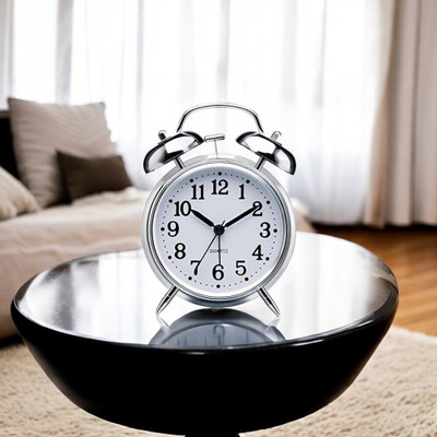 omkarzone Analog Silver Clock