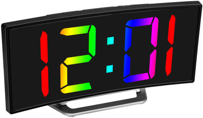 Nxz Digital Digital Black Clock