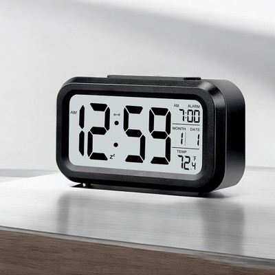 omkarzone Digital Black Clock