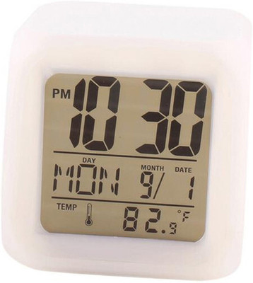GLARIXA Digital White Clock