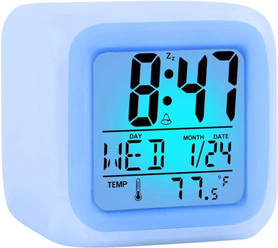 omkarzone Digital White Clock