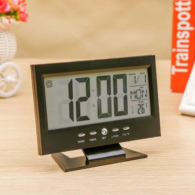 RHONNIUM Digital Black Clock
