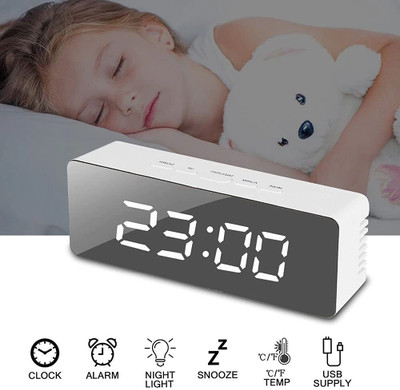 Campark Digital White Clock