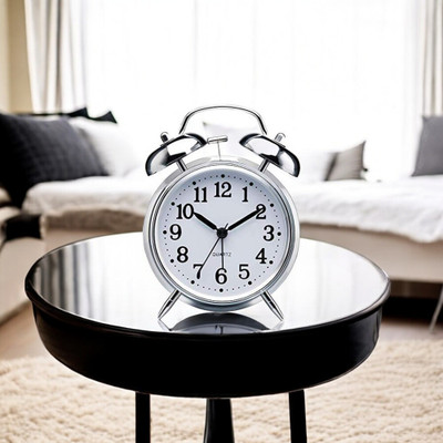 omkarzone Analog Silver Clock