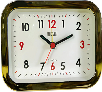 Abhi Creative Analog golden, Black, White Clock