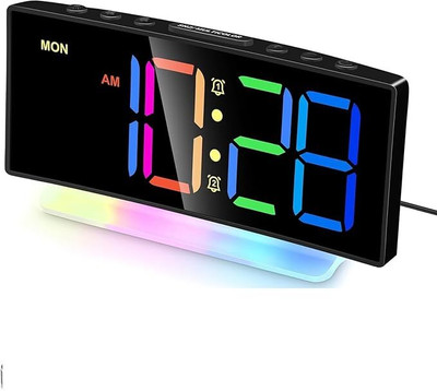 Kagbeni Analog-Digital Black Clock