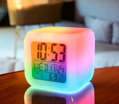omkarzone Digital White Clock