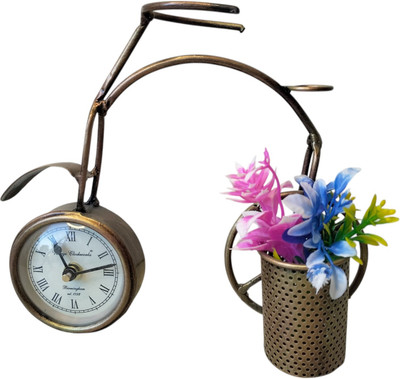 MAA BHAWANI HANDICRAFTS Analog Golden Clock