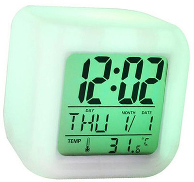 GLARIXA Digital White Clock