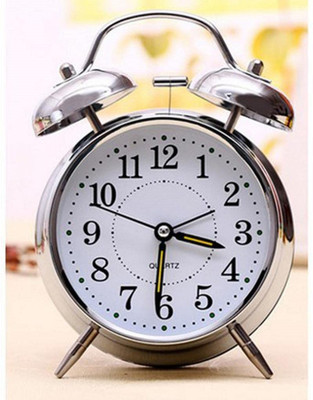 SHIVTRADRE Analog Silver Clock